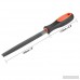 ZCHXD Second Cut Grade High Carbon Hardened Steel Half Round File with Rubber Hand Grip Handle 6-Inch B07SKRT3YY